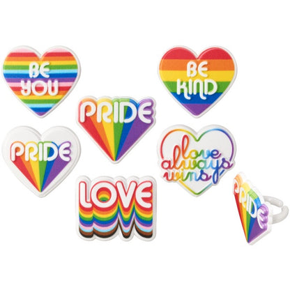 Love Always Wins Cupcake Rings - 12 Rings