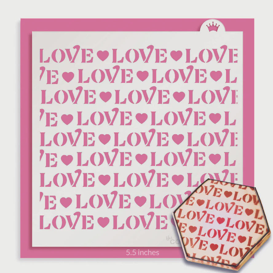 Love Pattern Stencil