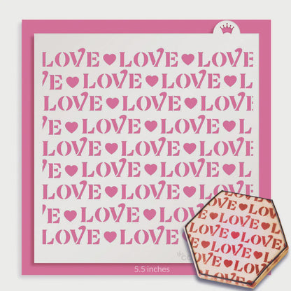 Love Pattern Stencil
