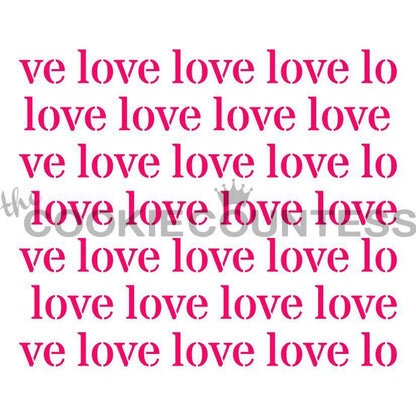 Love Repeat Stencil