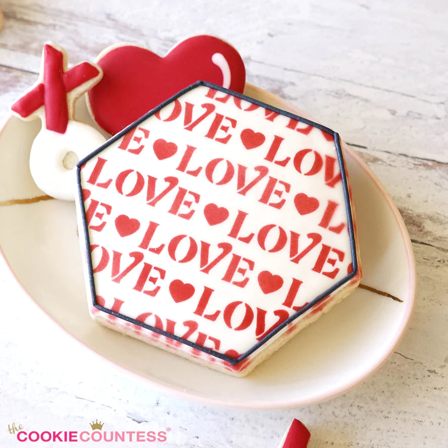 Love Pattern Stencil