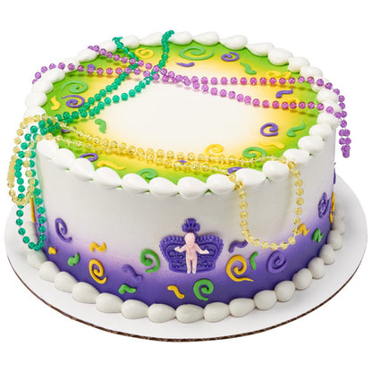 Set of Mardi Gras Beads and Baby