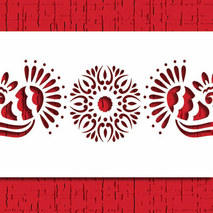 Mehndi Tier Cake Side Stencil