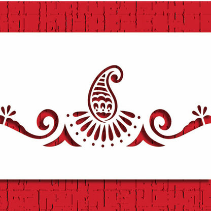 Mehndi Cake Side Stencil