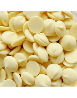 Image of ivory white couverture chocolate in button form