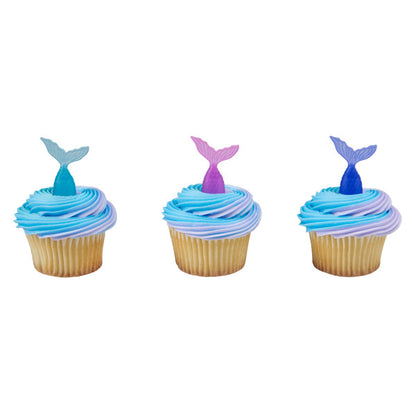 Mermaid Tail Cupcake Picks - 12 Picks