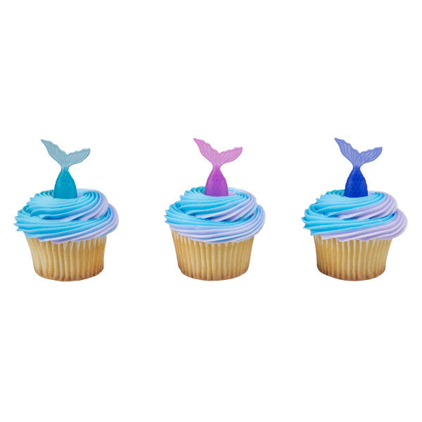 Mermaid Tail Cupcake Picks - 12 Picks
