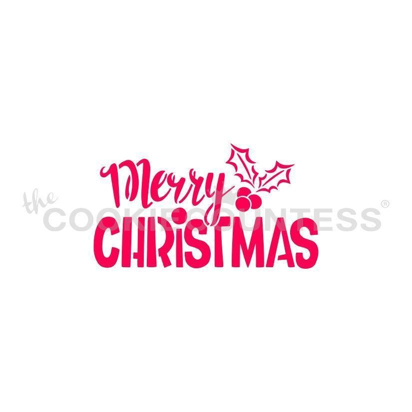 Merry Christmas Stencil