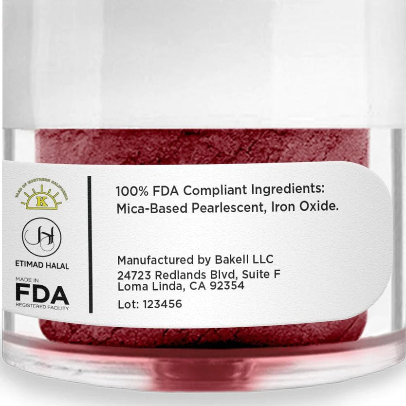 Bakell Metallic Maroon Luster Dust