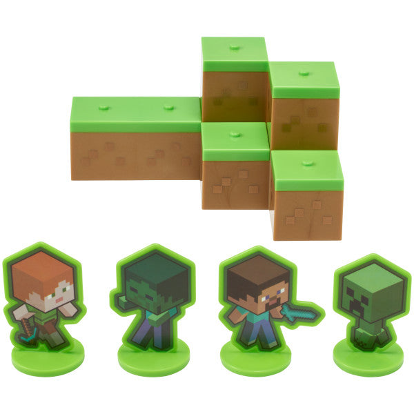 Minecraft Mobs Beware Cake Topper Set