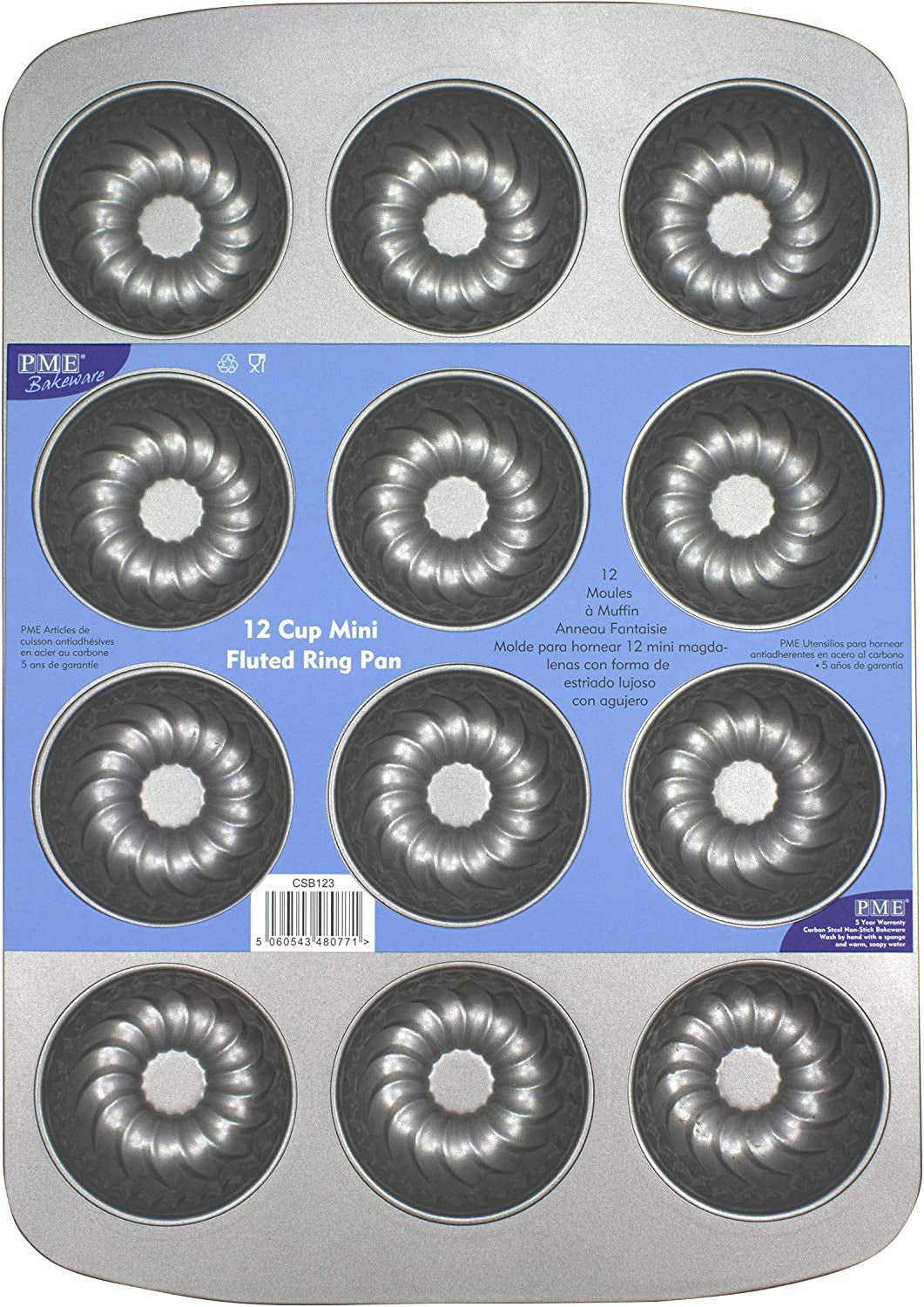 12 Cup Mini Fluted Ring Pan