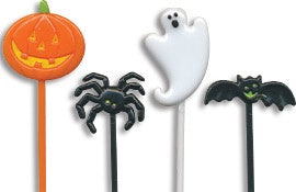 Mini Halloween Cupcake Picks - 12 Per Package