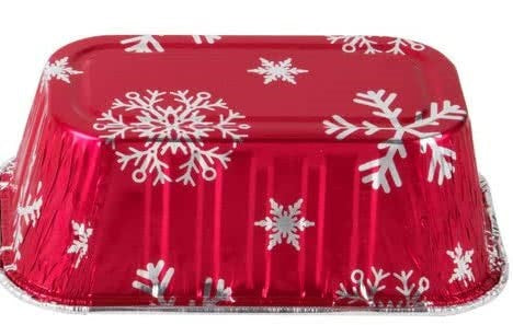 1lb Holiday Foil Bread Loaf Pan