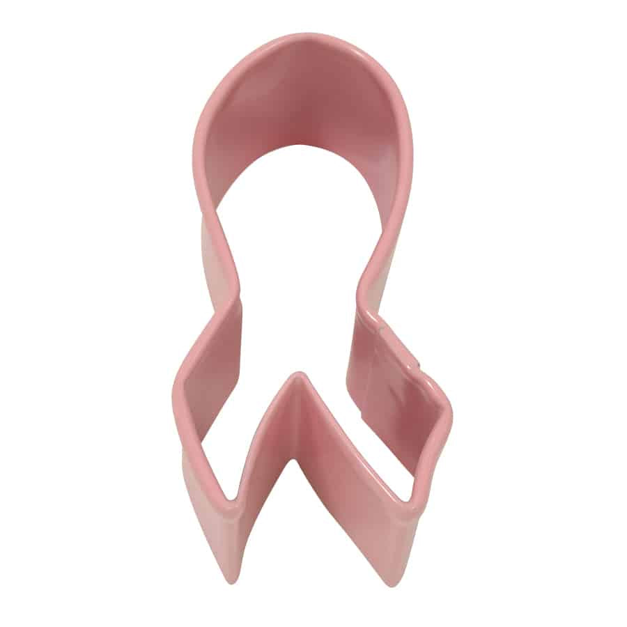Mini Pink Ribbon Cookie Cutter, Polyresin Coated