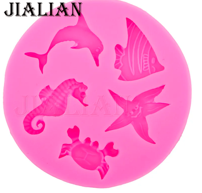 Mini Sealife Silicone Mold with 5 Cavities