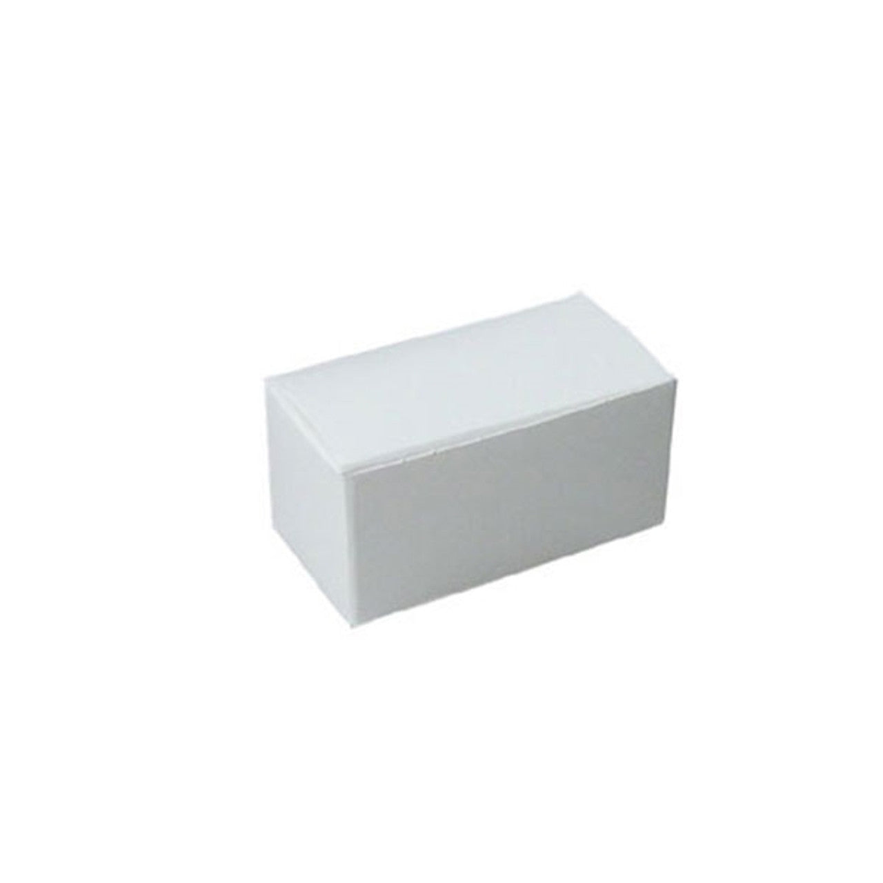 White Candy Box, Double Truffle, 1 Piece Folding Box