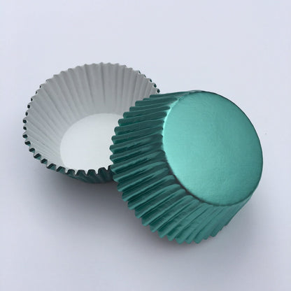 Mint Green Foil Baking Cups - 50ish Cupcake Liners