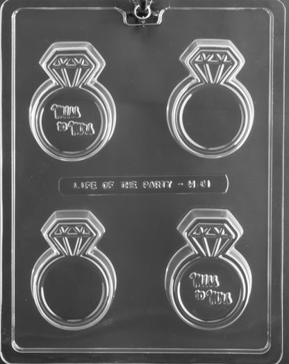 Miss to Mrs Wedding Ring Chocolate Covered Cookie Mold