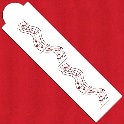 Musical Notes Cake Side Stencil