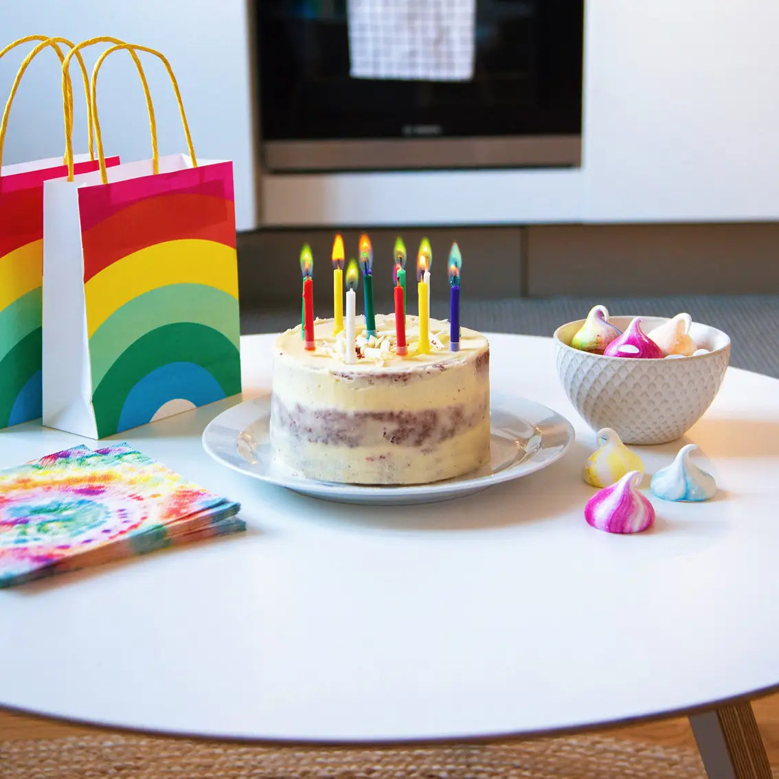 Multi-Coloured Flame Candles