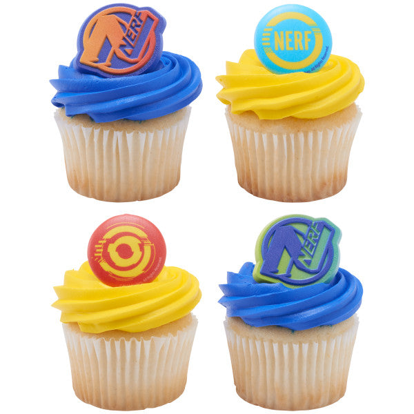 Nerf On Target Cupcake Rings - 12 Rings