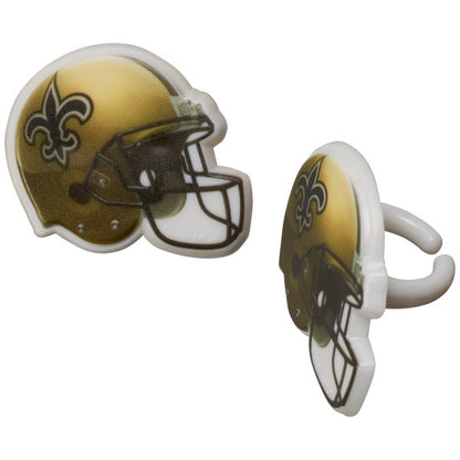 New Orleans Saints Cupcake Rings - 12 Rings