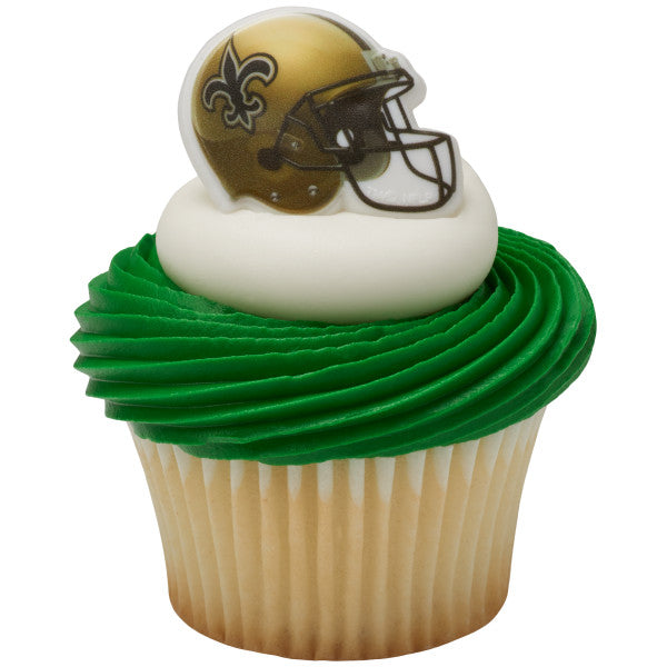 New Orleans Saints Cupcake Rings - 12 Rings