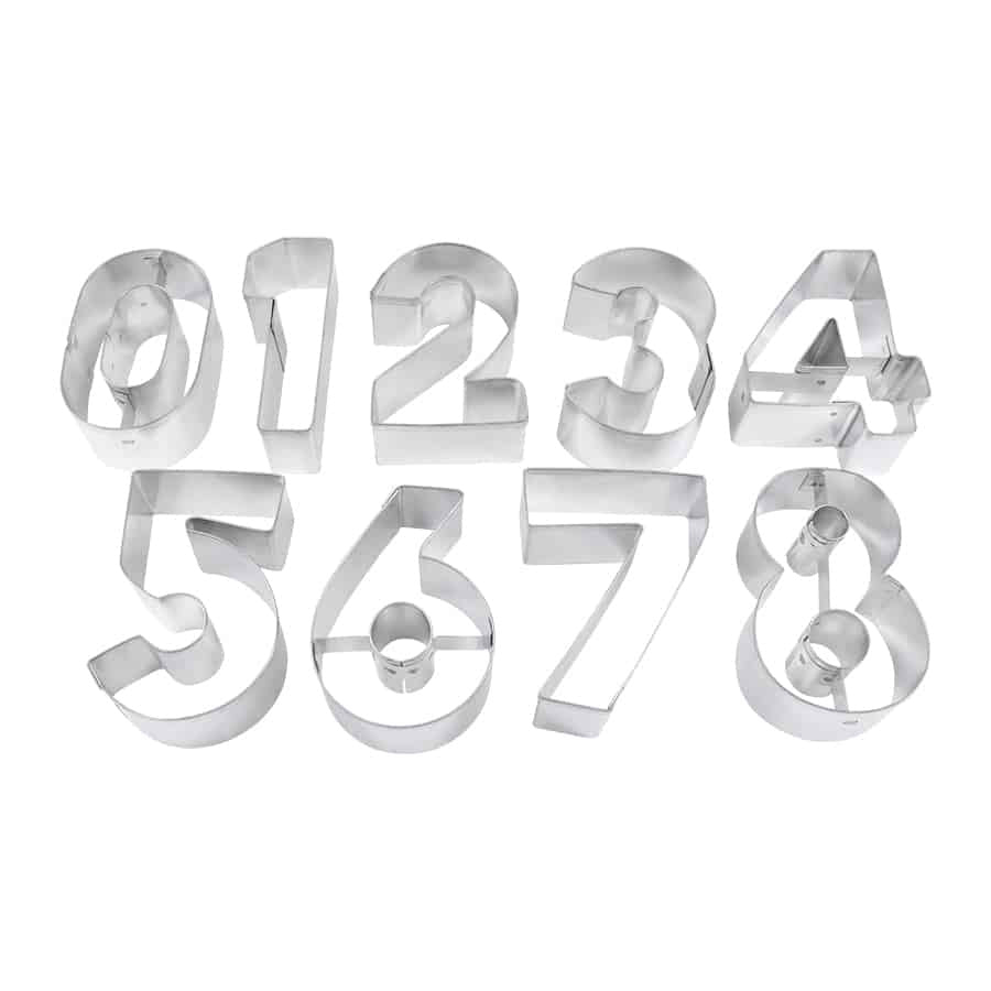 9 Piece Number Cookie Cutter Set