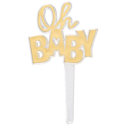 Oh Baby Cupcake Pick - 6 Per Package