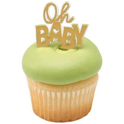 Oh Baby Cupcake Pick - 6 Per Package