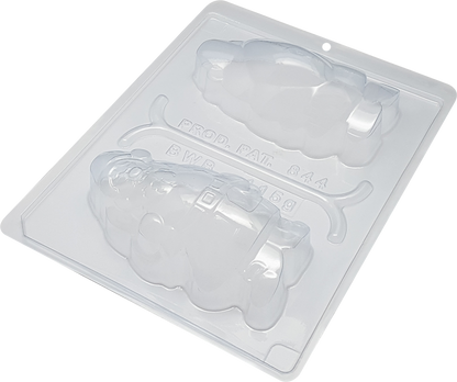 3 Piece, Full Body Santa / Papa Noel, Plastic Chocolate Mold