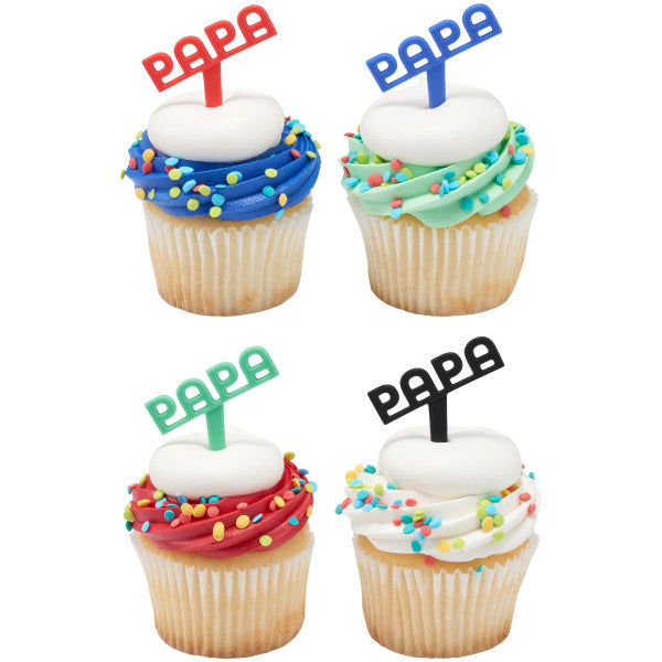 Papa Cupcake Picks - 12 Cupcake Picks