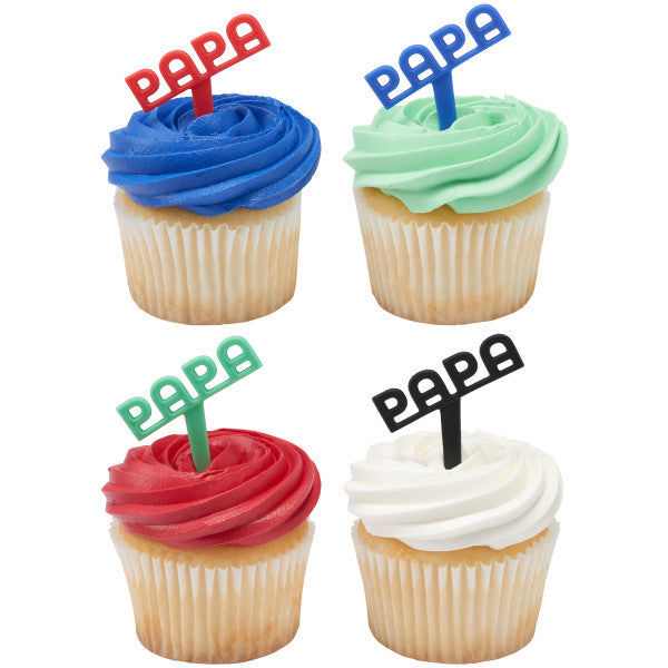 Papa Cupcake Picks - 12 Cupcake Picks