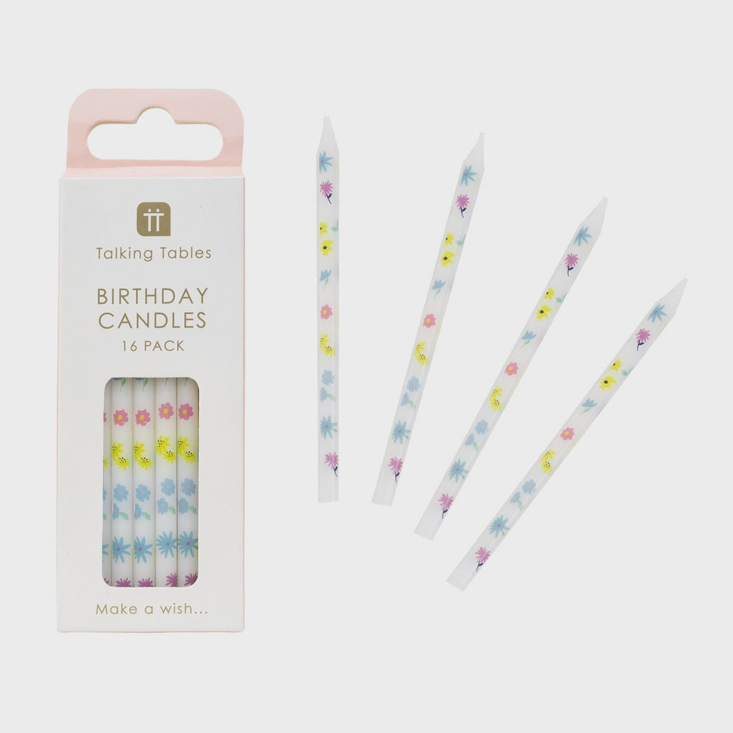 Pastel Floral Birthday Candles