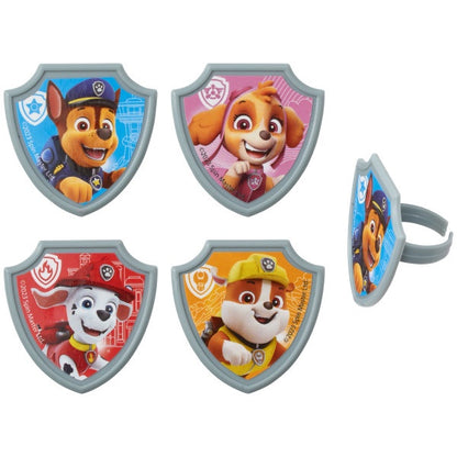 Paw Patrol Reporting For Duty Cupcake Rings - 12 Rings