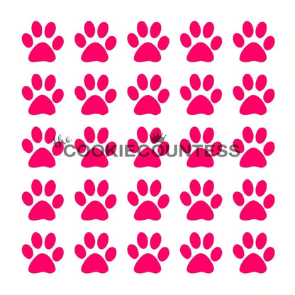 Paw Prints Stencil