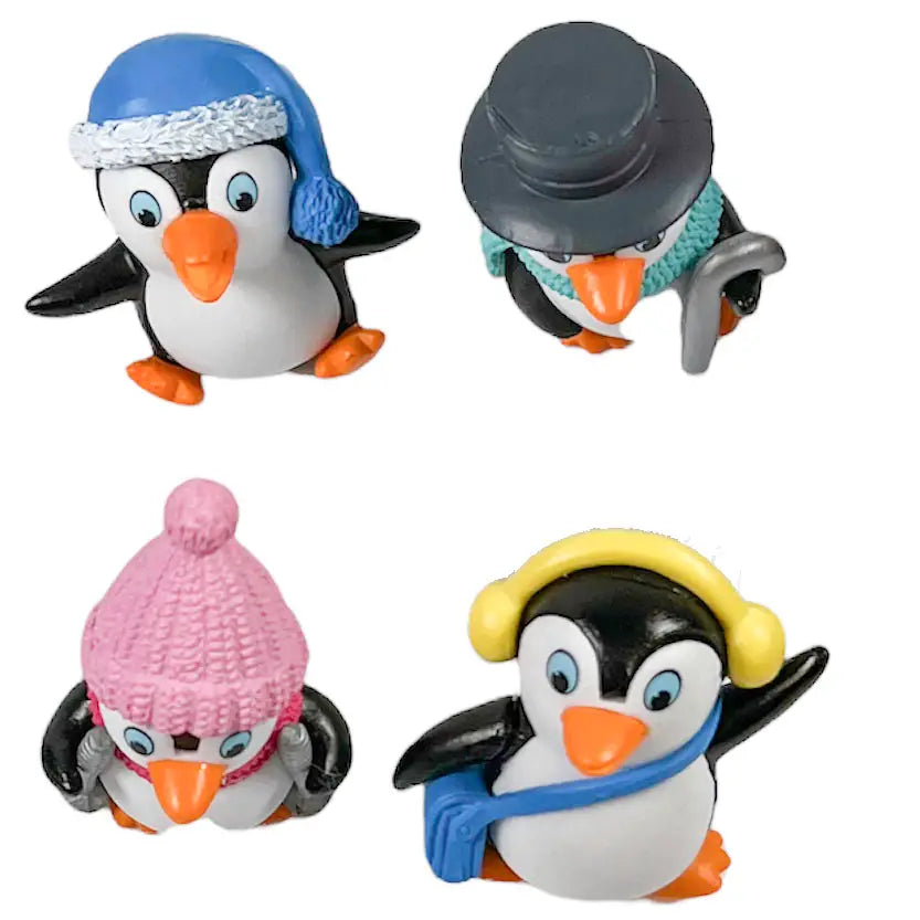 Penguin Cupcake Toppers, 4 Toppers