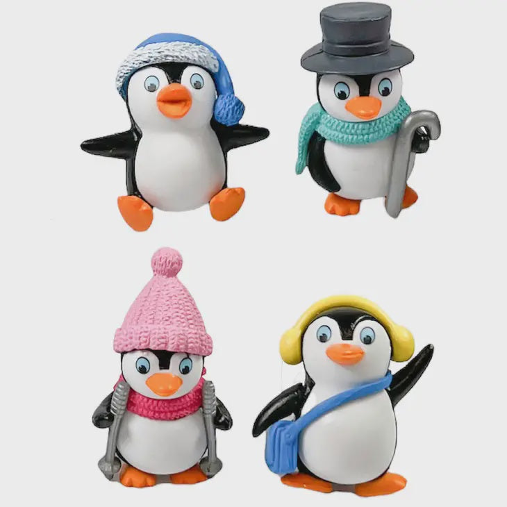 Penguin Cupcake Toppers, 4 Toppers