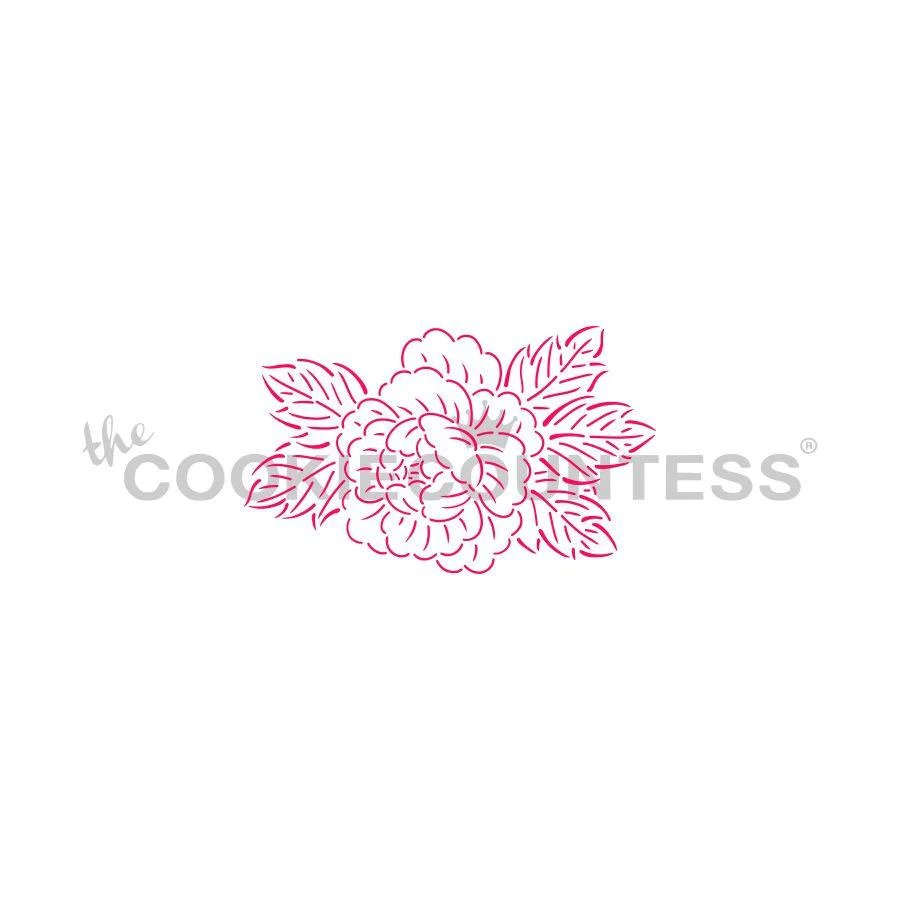 Peony Stencil