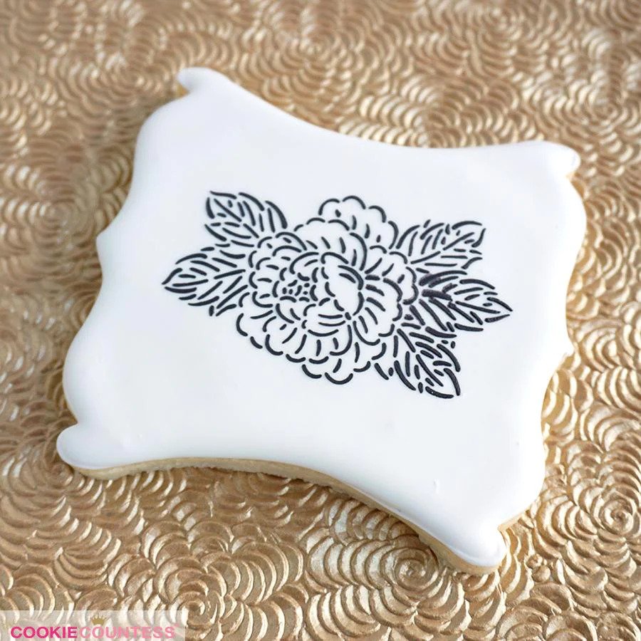 Peony Stencil