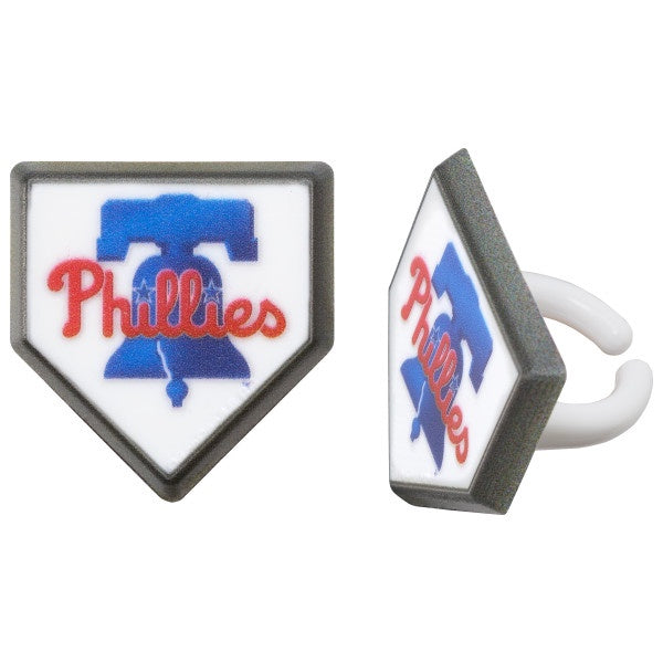 Philadelphia Phillies Cupcake Rings - 12 Rings