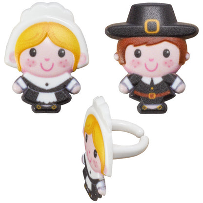 Pilgrim Cupcake Rings - 12 Cupcake Rings