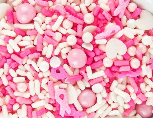 Pink Ribbon Sprinkle Mix