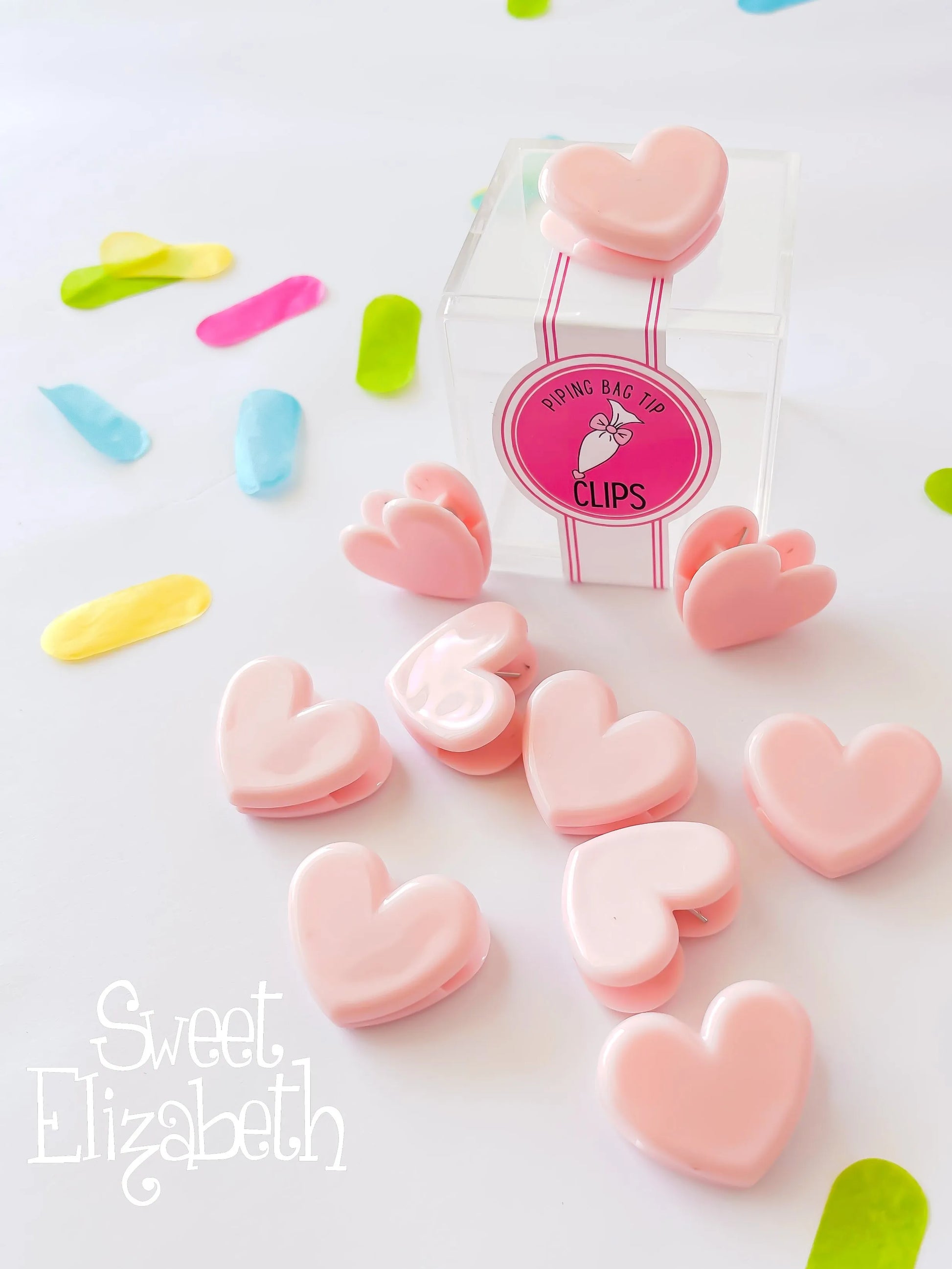 Sweet Elizabeth Heart Shaped Piping Bag Tip Clip – Frans Cake and
