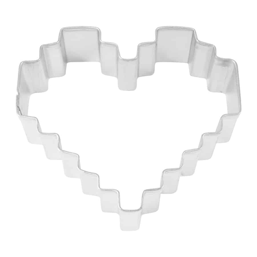 Pixelated Heart Cookie Cutter - 3 Inches