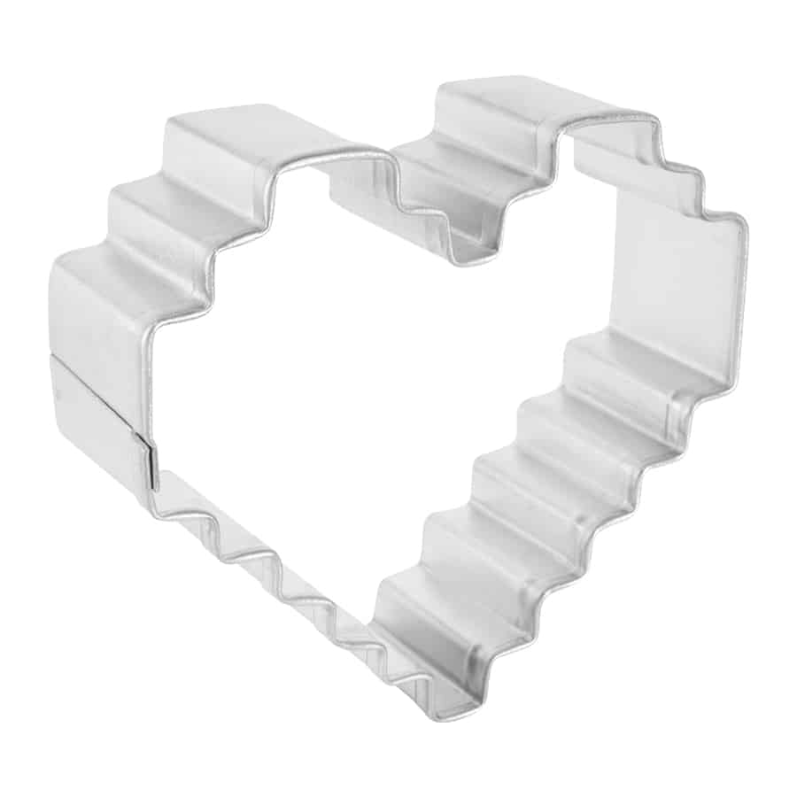 Pixelated Heart Cookie Cutter - 3 Inches