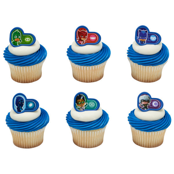 PJ Masks Cupcake Rings, 12 Rings