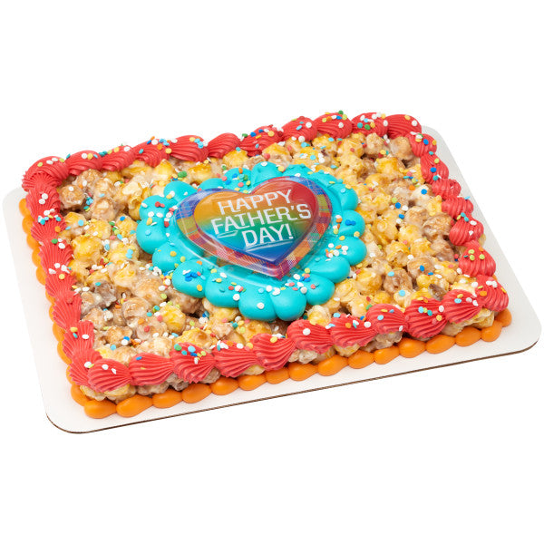 Happy Father's Day Plaid Cake Topper Pop Top