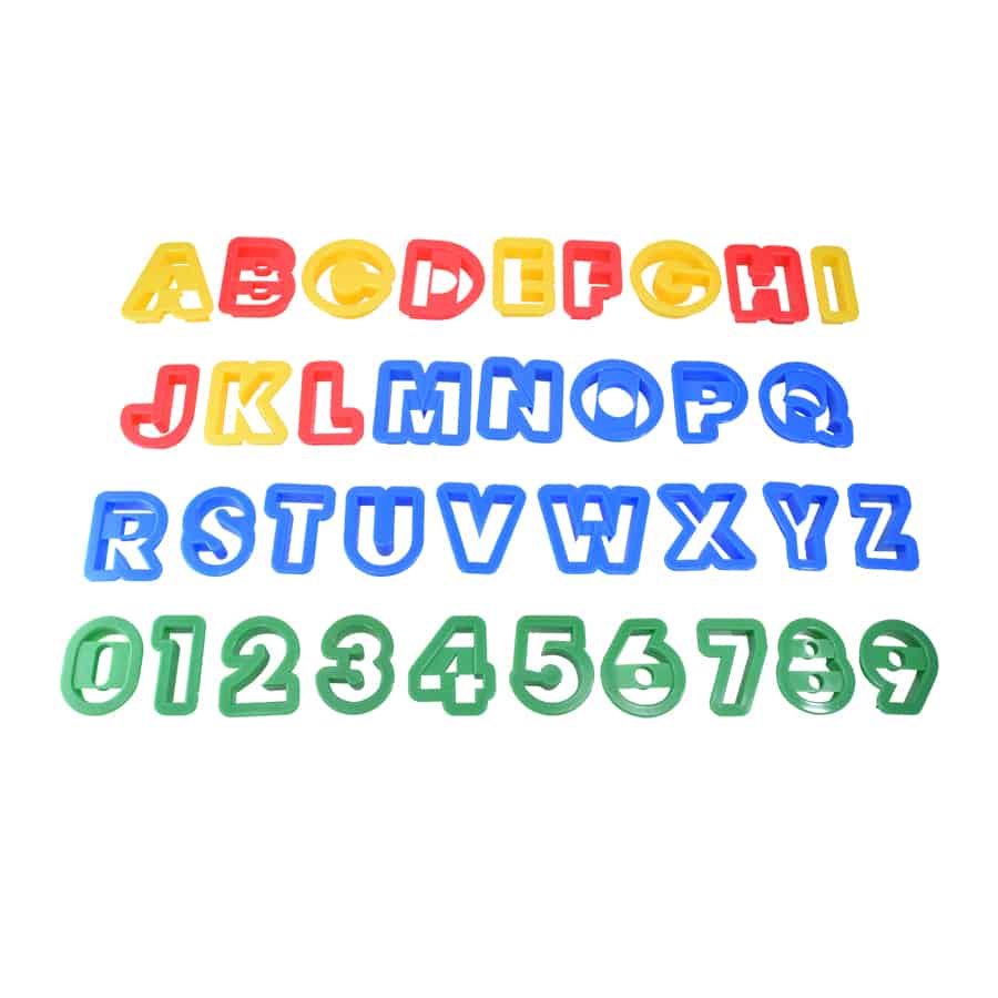 36 Piece Letters and Numbers Cookie Cutter Set