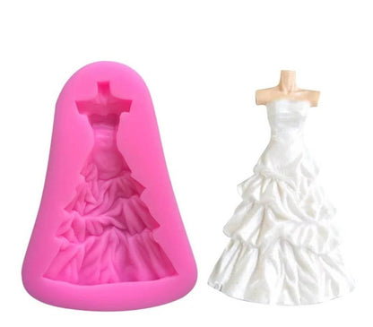 Pleated Dress Silicone Mold